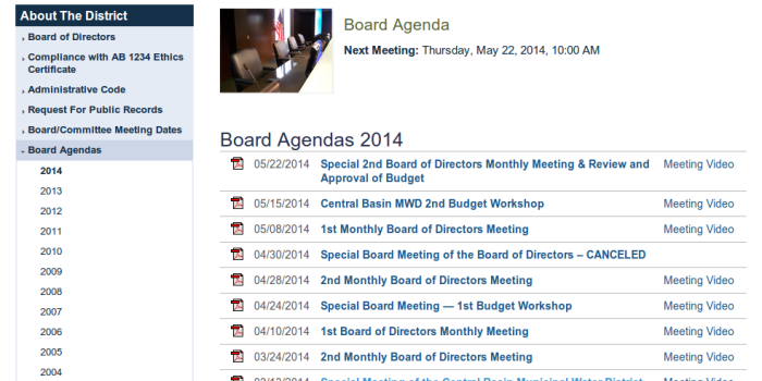 Board Agendas